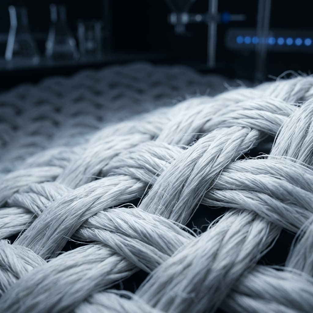 Detalhe das fibras do tecido preservadas Fiber detail